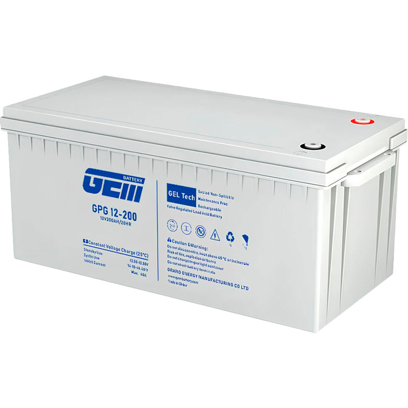 Акумулятор GEM BATTERY GEL 12V 200Ah Grey (GPG 12-200)