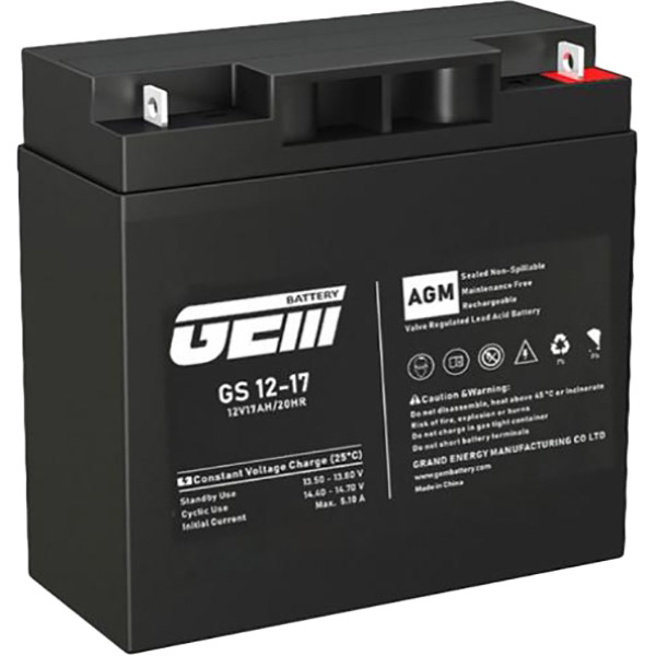 Акумулятор GEM BATTERY 12V 17.0A AGM (GS 12-17) Ємність 17