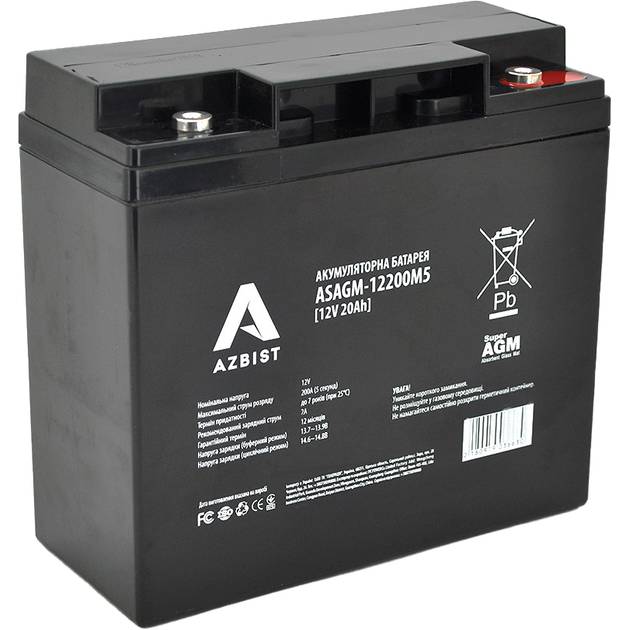 Аккумулятор AZBIST ASBIST Super AGM Black Case 12V 20.0Ah (ASAGM-12200M5)