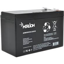 Акумулятор MERLION AGM GP1290F2B 12V 9Ah Q10/480 Black