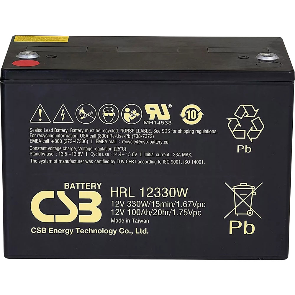 Акумулятор CSB AGM 12V 100Ah Black (HRL12330W)