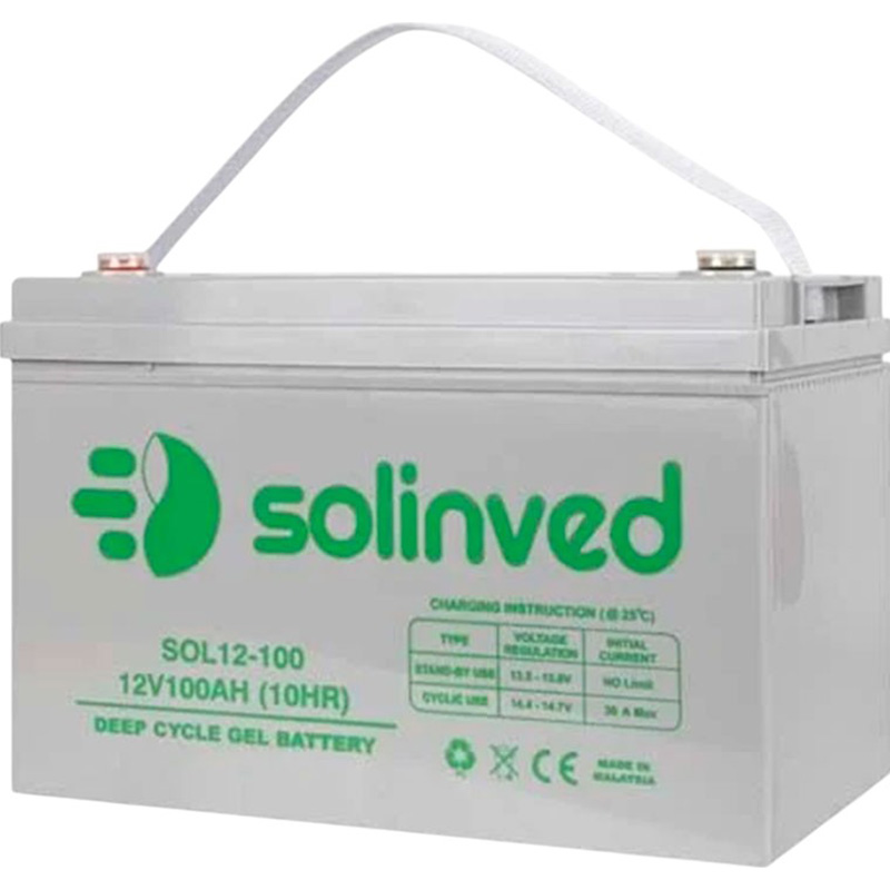 Акумулятор SOLINVED 100-12 GEL 12V 100 Ah (SLG100-12) Ємність 100