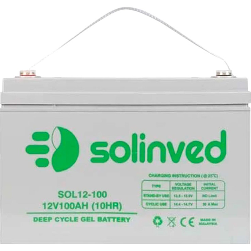 Акумулятор SOLINVED 100-12 GEL 12V 100 Ah (SLG100-12)