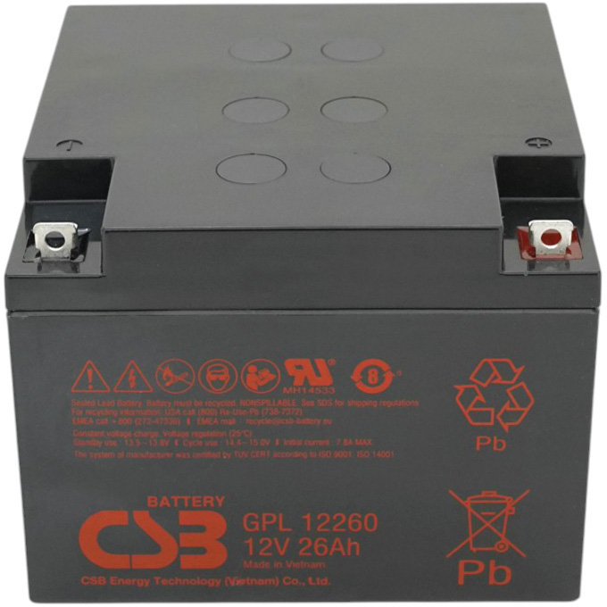 Акумулятор CSB 12V 26Ah (GPL12260)