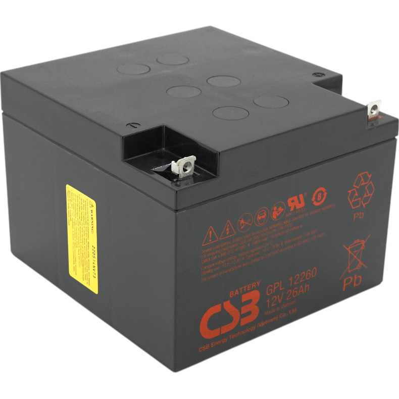 Акумулятор CSB 12V 26Ah (GPL12260) Ємність 26