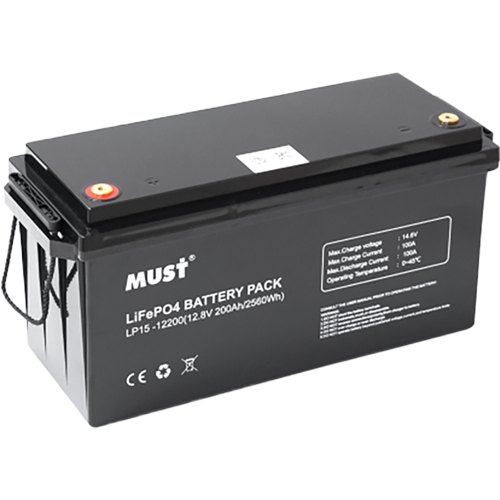 Аккумулятор MUST LiFePO4 12,8V 200Ah (LP15-12200) Напряжение 12.8