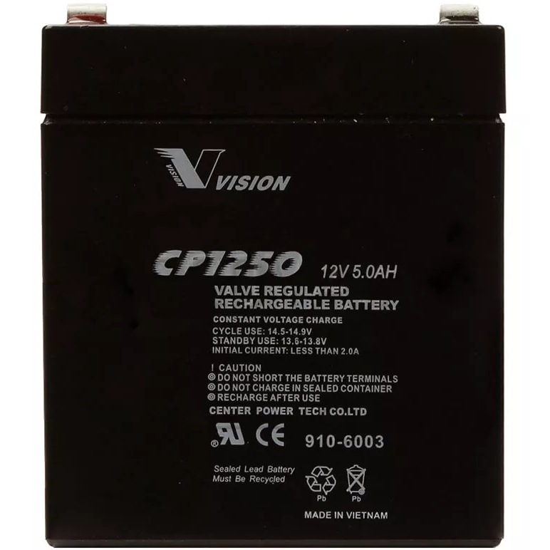 Акумуляторна батарея VISION CP 12V 5Ah (CP1250AY) Напруга 12