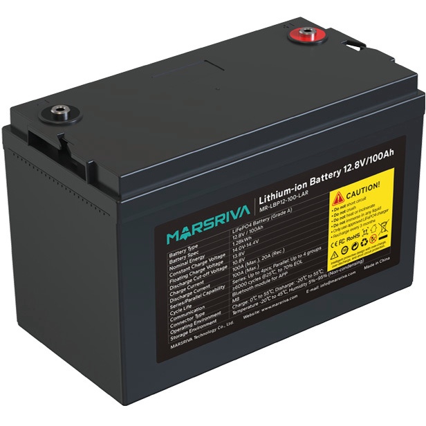 Акумулятор MARSRIVA LiFePo4 12.8V 100Ah Version 3 (MR-LFP12-100-LAR V3) Допустима температура довкілля, °С  -20℃ до 45℃