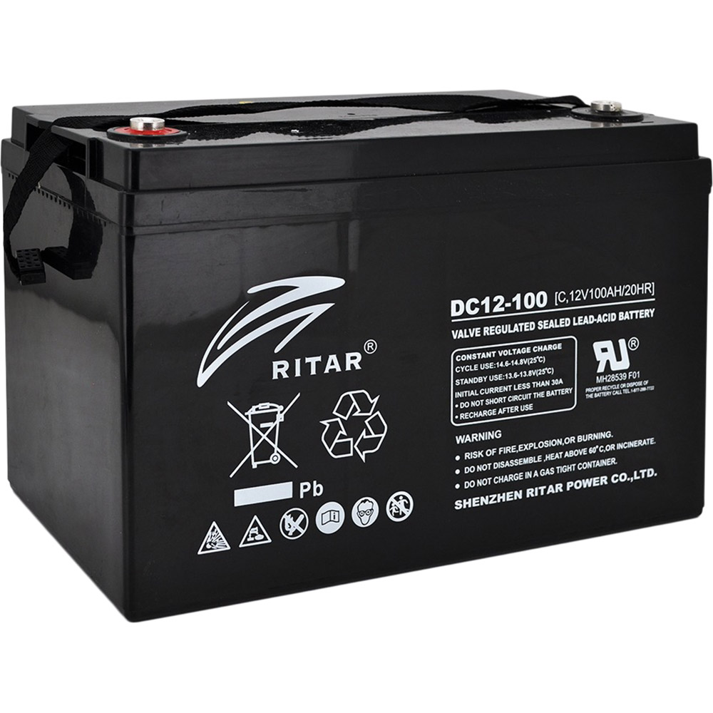 Аккумулятор RITAR CARBON 12V 100.0Ah Black Case (DC12-100C)