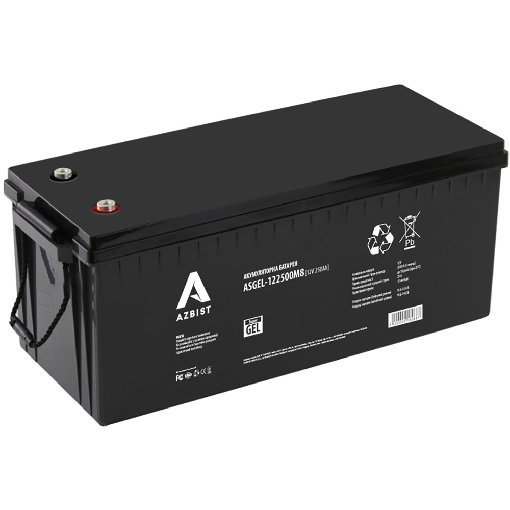 Аккумулятор AZBIST Super GEL 12V 250Ah Black (ASGEL-122500M8)