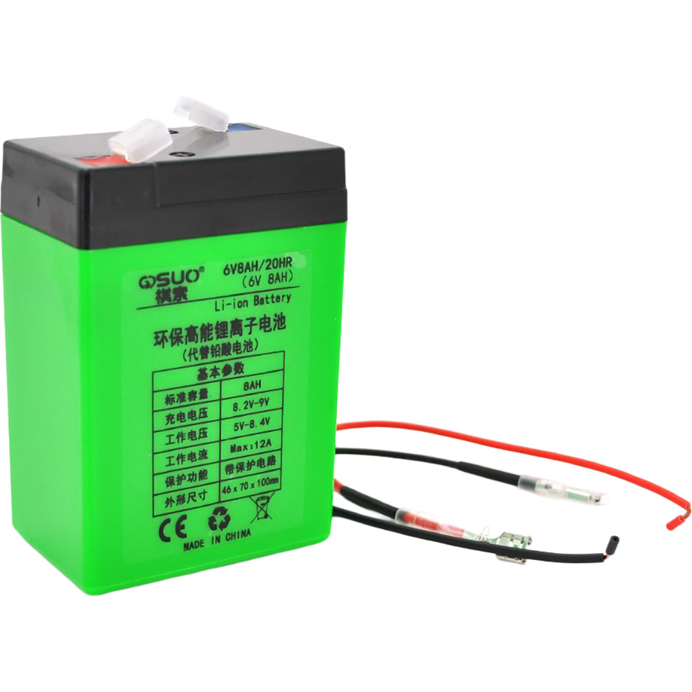 Акумулятор QISUO QSuo Li-ion 6V 8A + зарядний пристрій 8.4V 1A (QS-608CH)