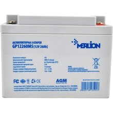 Аккумуляторная батарея MERLION AGM 12V 26Ah Q1 (GP12260M6)
