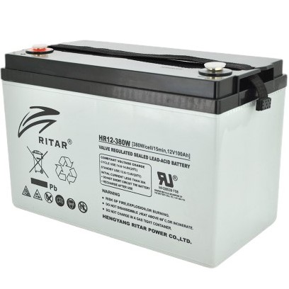 Акумуляторна батарея RITAR AGM 12V 100.0Ah, Gray Case (HR12380W) Акумуляторна батарея RITAR AGM 12V 100.0Ah, Gray Case (HR12380W)