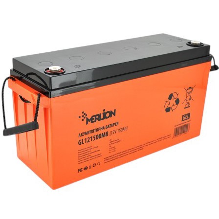 Акумуляторна батарея MERLION 12V 150Ah Q1/24 (GL121500M8) Акумуляторна батарея MERLION 12V 150Ah Q1/24 (GL121500M8)