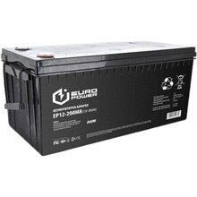 Акумуляторна батарея EUROPOWER AGM 12V 200Ah Q1/18, Black (EP12-200M8)