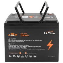 Акумулятор LITIME Group 24 LiFePO4 100Аг 1280Wh M8 (GR24-12.8-100)