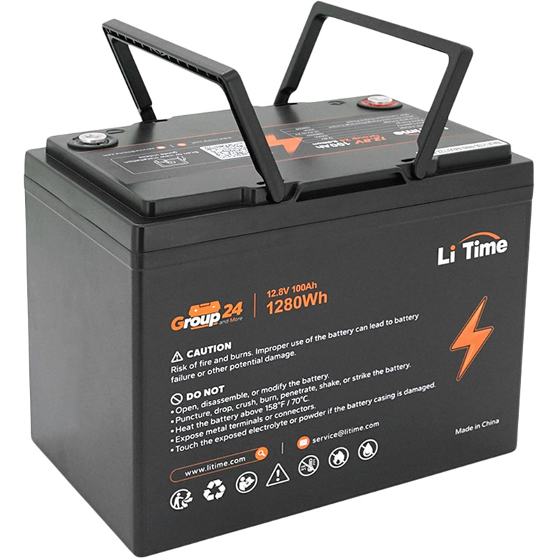 Аккумулятор LITIME LiFePO4 12.8V 100Ah Black (GR24-12.8-100) Тип для ИБП