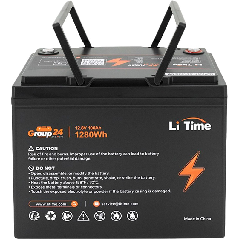 Аккумулятор LITIME LiFePO4 12.8V 100Ah Black (GR24-12.8-100)