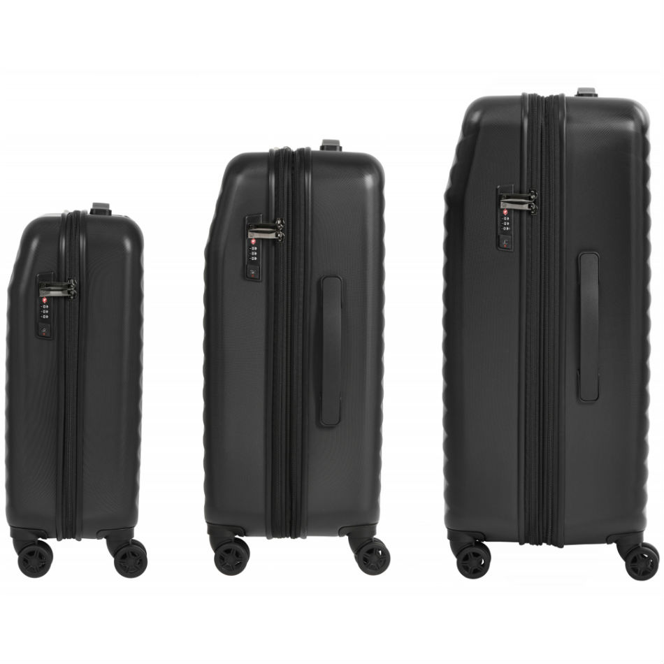 Набор чемоданов дорожных WENGER Lumen Set 20", 24", 28" Black (604333) Замок вбудований TSA