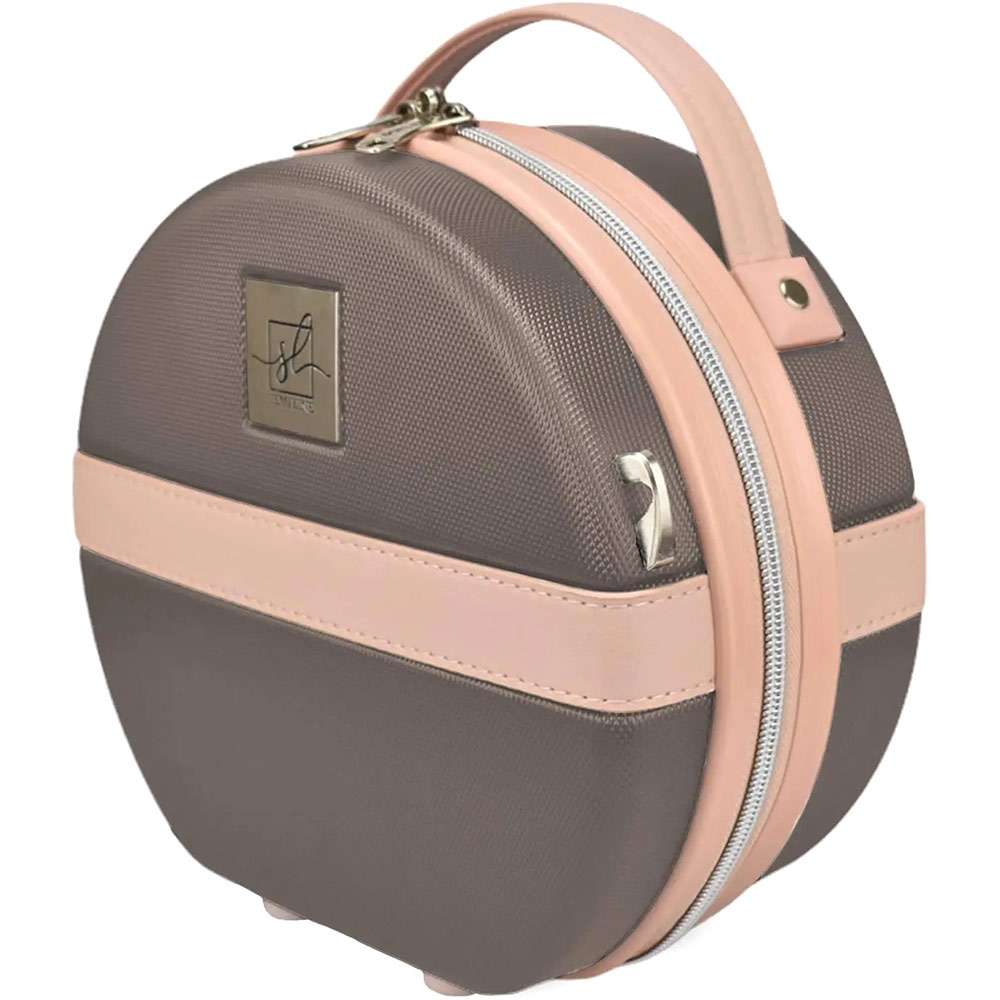 Бьюти-кейс SEMI LINE 5L Brown/Pink Cream (T5673-1) Замок без замка