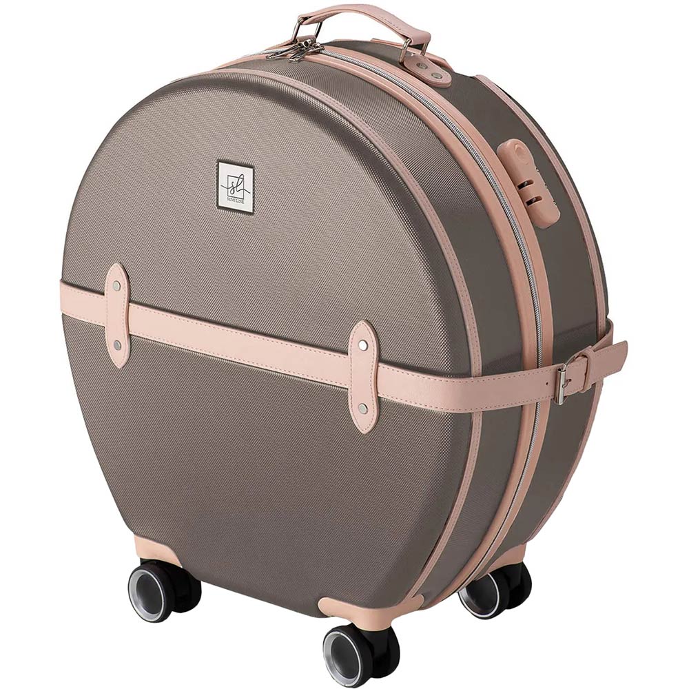 Валіза SEMI LINE 20" S Brown/Pink Cream (T5673-2) Замок вбудований TSA