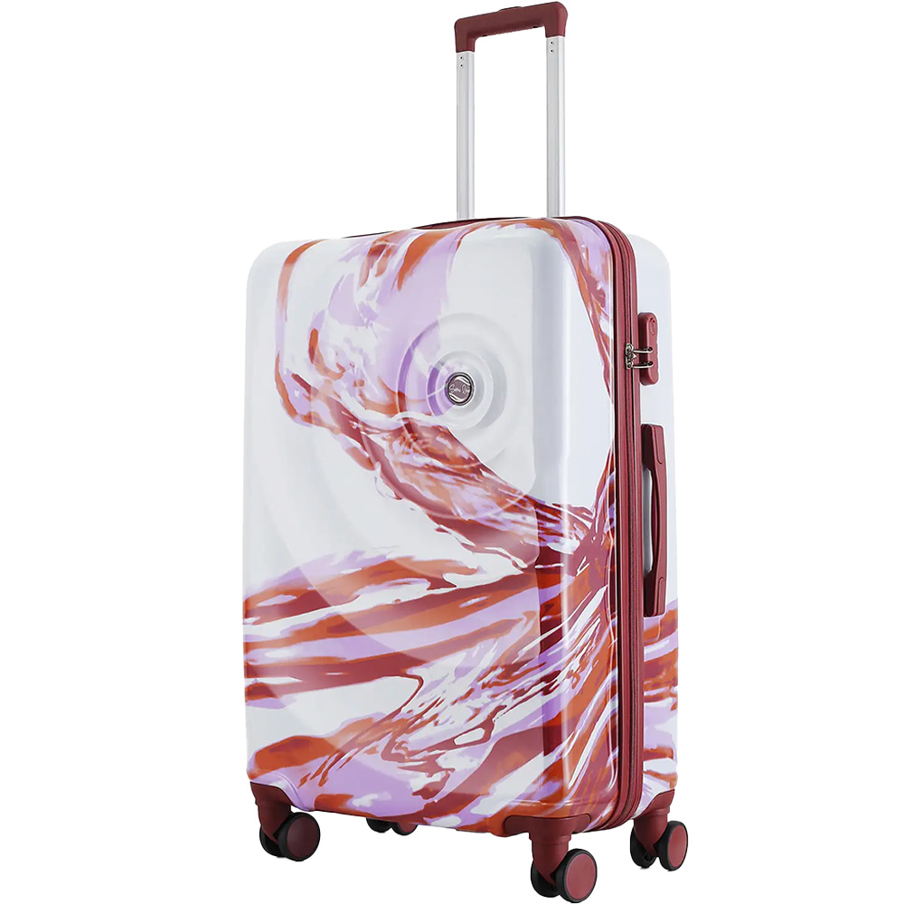 Чемодан SEMI LINE 28" L White/Red Print (T5654-3) Замок встроенный TSA