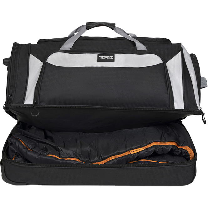 Дорожня сумка TRAVELZ Wheelbag Doubleloader Black (603098) Особливості посилене дно