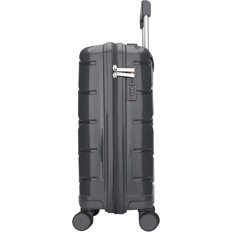 Валіза SEMI LINE 20" S Graphite (T5835-1) Додатково Здвоєні колеса; Кодовий замок; Має текстильну перегородку на блискавці; Внутрішня підкладка на блискавці