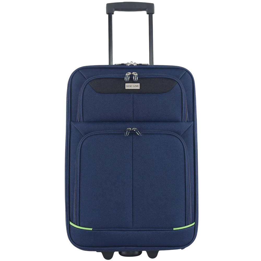 Валіза SEMI LINE 20" S Blue/Green Lines (T5755-1) Замок без замка