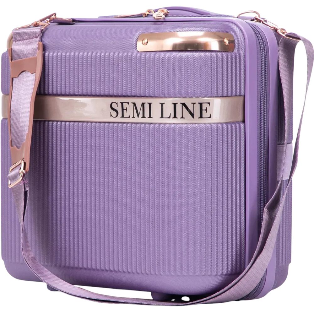 Бьюті-кейс SEMI LINE 16L Purple (T5916-1) Додатково Знімний ремінець на карабінах довжиною 130 см