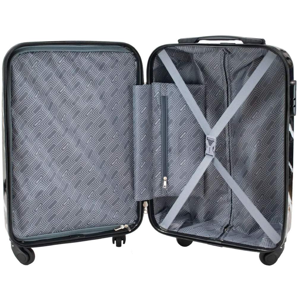 Зовнішній вигляд Валіза SEMI LINE 20" (S) Black Marble (T5730-1)