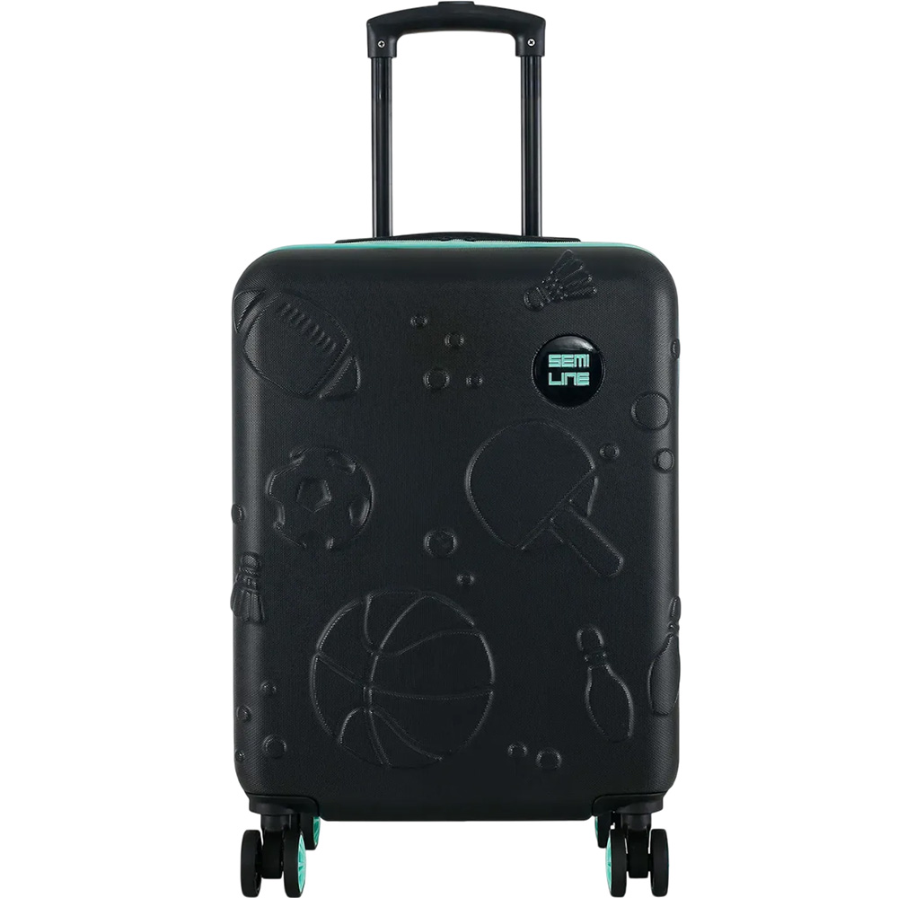 Чемодан детский SEMI LINE 20" (S) Black/Blue (T5889-2) Чемодан детский SEMI LINE 20" (S) Black/Blue (T5889-2) Замок без замка