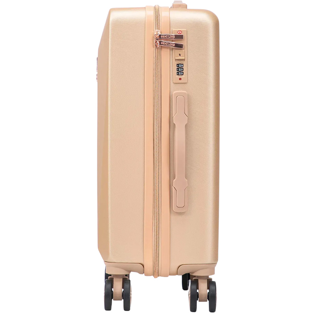 Чемодан SEMI LINE 20" (S) Golden (T5912-1) Особенности телескопическая ручка
