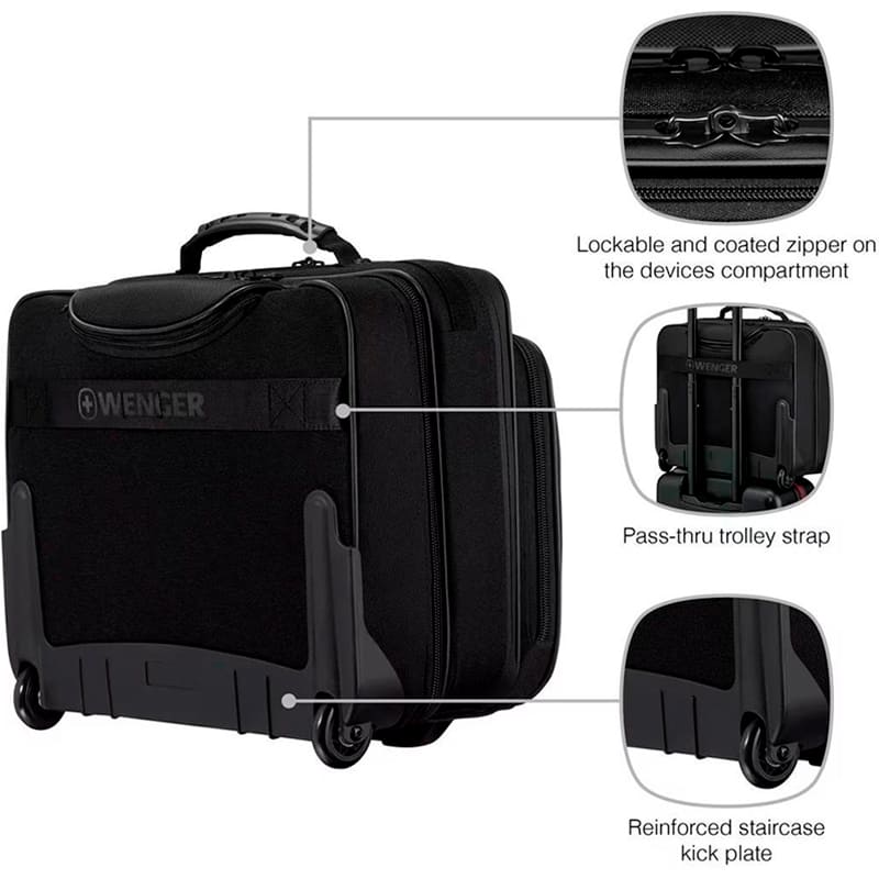 Зовнішній вигляд Валіза дорожня WENGER Legacy Black Series (653631)