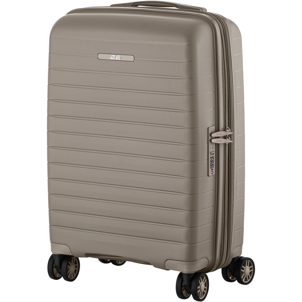 Валіза 2E Aero 35/44 л Gray-Brown (2E-SPP-AERO-S-TP) Додатково система розширення дозволяє збільшити обсяг валізи з 35 до 44 л; габарити при розширенні: 56 x 36 x 26 см