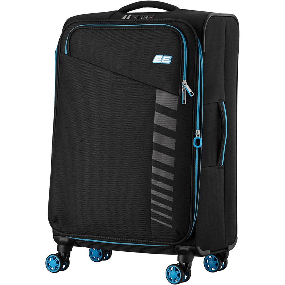 Валіза 2E Trek 64/78 л Black (2E-SPE-TREK-M-BK) Додатково система розширення дозволяє збільшити обсяг валізи з 64 до 78 л; габарити при розширенні: 67 x 43 x 32 см