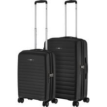 Набор чемоданов 2E Aero M+S Black (2E-SPP-AERO-SET2-BK)