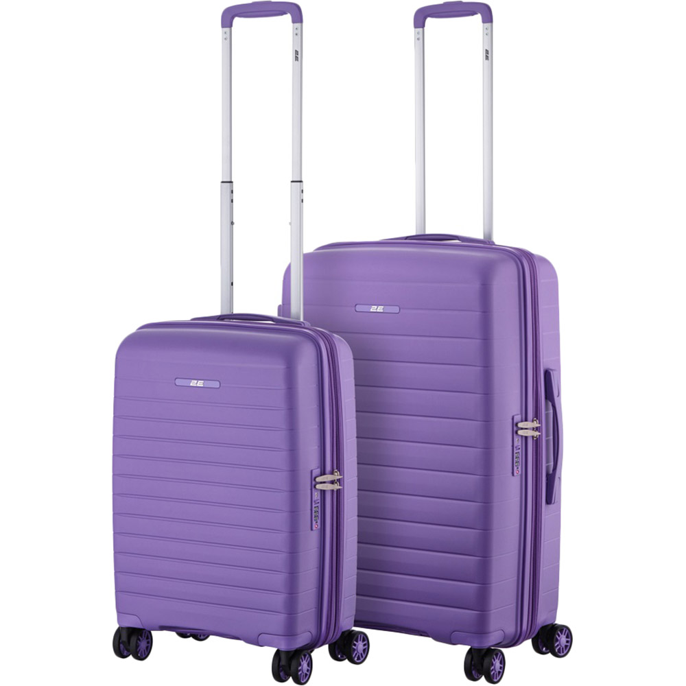 Набор чемоданов 2E Aero M+S Lavander (2E-SPP-AERO-SET2-LV)