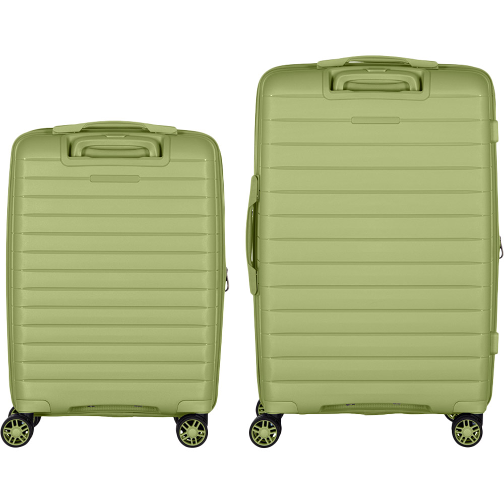 Набір валіз 2E Aero M+S Olive Green (2E-SPP-AERO-SET2-MG) Розмір середній