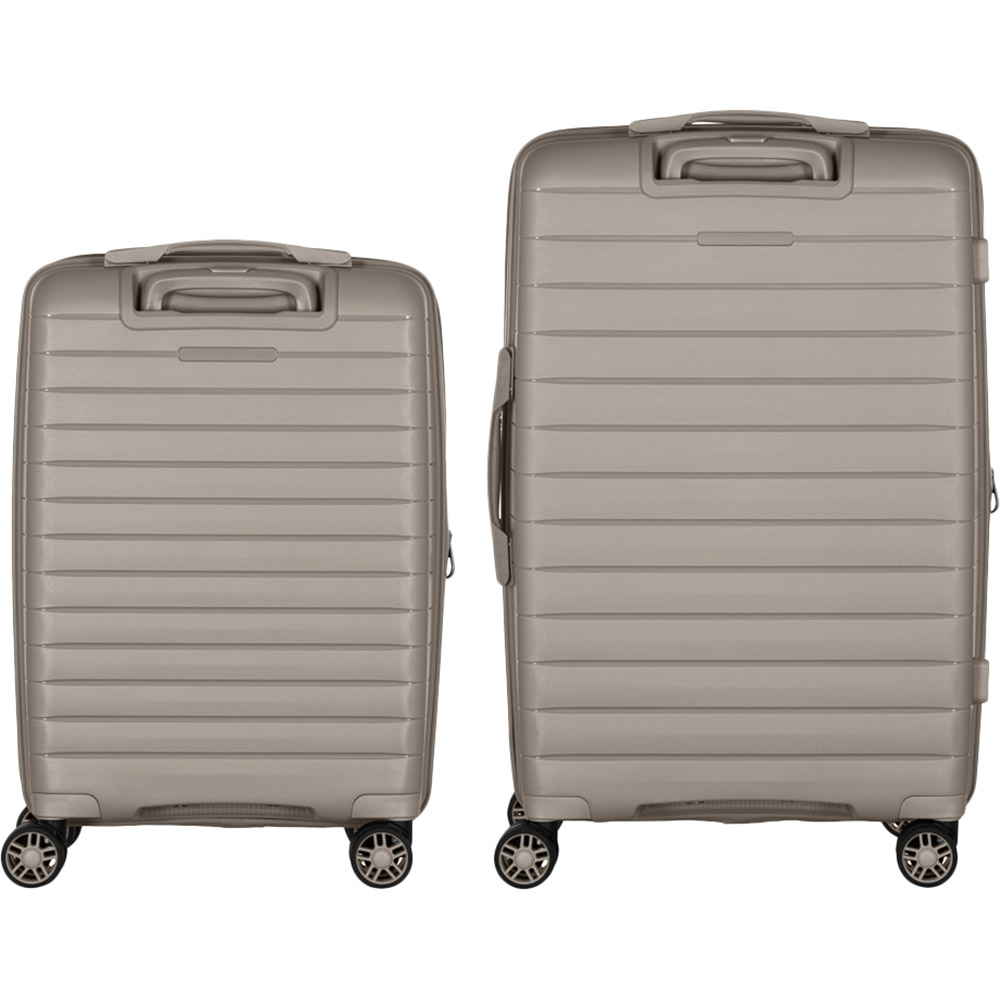 Набор чемоданов 2E Aero M+S Grey-Brown (2E-SPP-AERO-SET2-TP) Размер средний