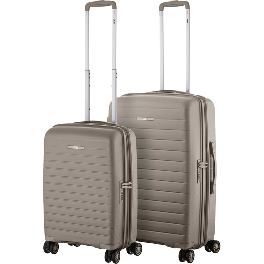 Набор чемоданов 2E Aero M+S Grey-Brown (2E-SPP-AERO-SET2-TP)