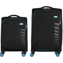 Набор чемоданов 2E Trek M+S + 2 рюкзаки Cabin 2E-BPET-CABIN-BK Black (2E-SPE-TREK-SET4-BK)