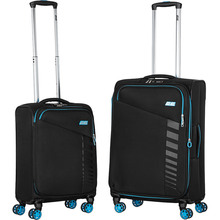 Набор чемоданов 2E Trek M+S + 2 рюкзаки Cabin 2E-BPET-CABIN-BK Black (2E-SPE-TREK-SET4-BK)