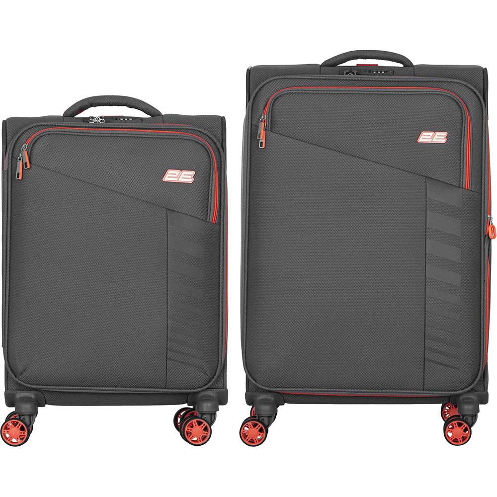 Набор чемоданов 2E Trek M+S + 2 рюкзаки Cabin 2E-BPET-CABIN-GR Grey (2E-SPE-TREK-SET4-GR) Размер малый