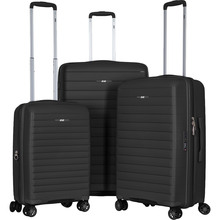 Набір валіз 2E Aero L+M+S Black (2E-SPP-AERO-SET3-BK)