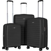 Набір валіз 2E Aero L+M+S Black (2E-SPP-AERO-SET3-BK)