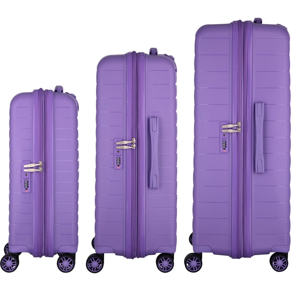 Набор чемоданов 2E Aero L+M+S Lavander (2E-SPP-AERO-SET3-LV) Размер малый