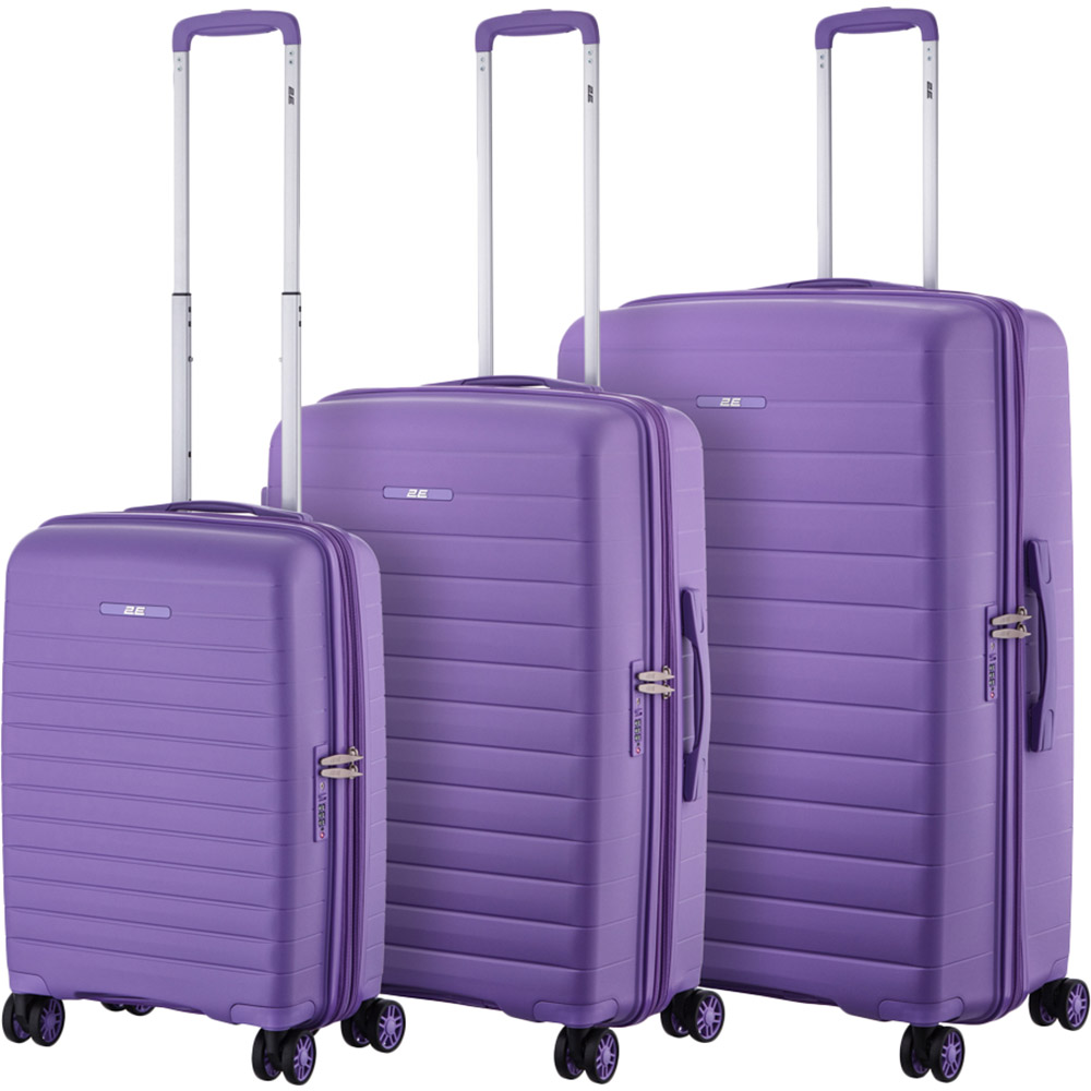 Набор чемоданов 2E Aero L+M+S Lavander (2E-SPP-AERO-SET3-LV) Дополнительно двойные колёса