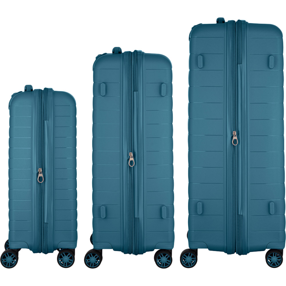 Набір валіз 2E Aero L+M+S Blue (2E-SPP-AERO-SET3-TB) Замок вбудований TSA