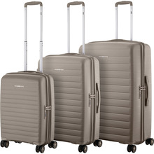 Набір валіз 2E Aero L+M+S Grey-Brown (2E-SPP-AERO-SET3-TP)